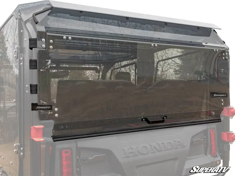 Superatv Honda Pioneer 1000-5 Rear Flip Windshield 1