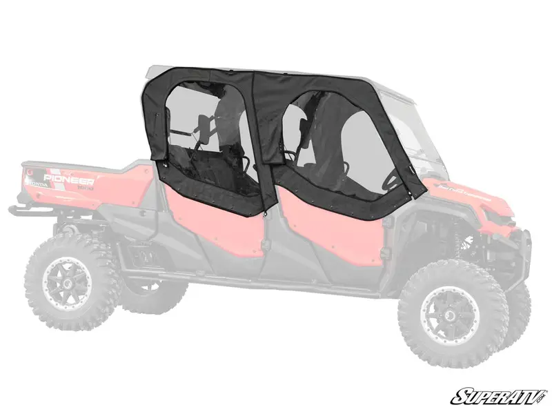 Superatv Honda Pioneer 1000-6 Primal Soft Cab Enclosure Upper Doors 1