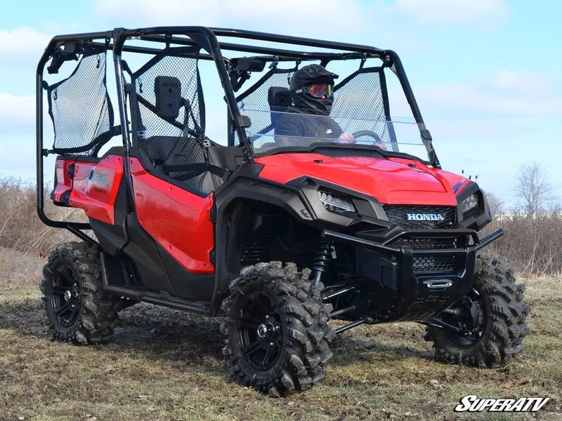 Superatv Honda Pioneer 1000 Scratch Resistant Half Windshield 2