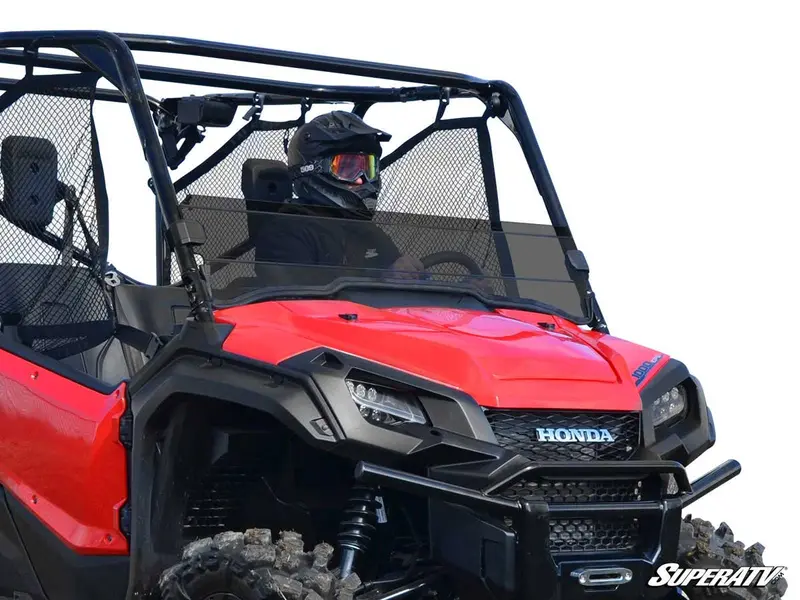 Superatv Honda Pioneer 1000 Scratch Resistant Half Windshield 2