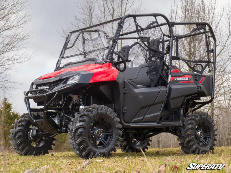 Superatv Honda Pioneer 700 Scratch Resistant Flip Down Windshield 2