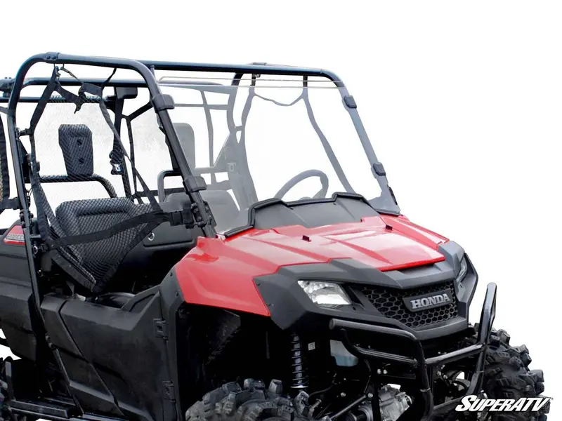 Superatv Honda Pioneer 700 Scratch Resistant Full Windshield 1