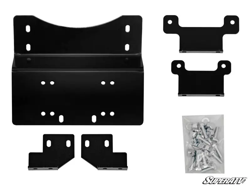 Superatv Honda Pioneer 700 Winch Mounting Plate 3