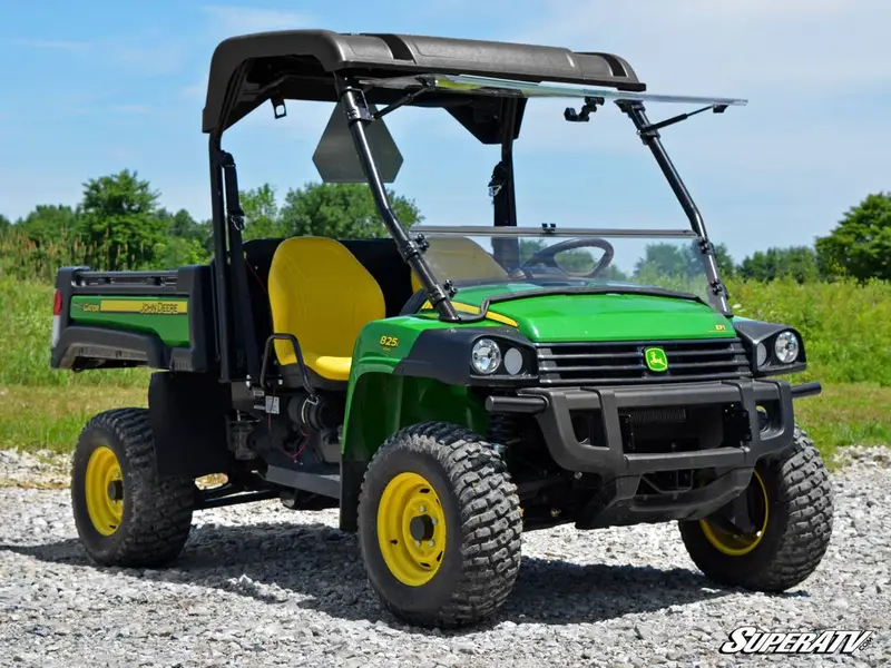 Superatv John Deere Gator Scratch Resistant Flip Windshield 2