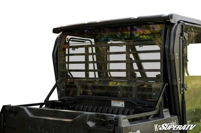 Superatv Kawasaki Mule Pro Scratch Resistant Rear Windshield 1