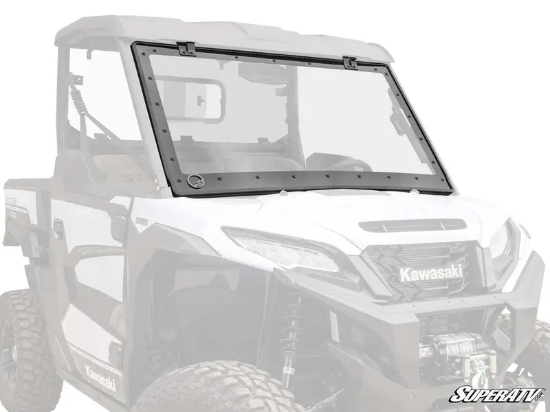 Superatv Kawasaki Ridge Max Drive Power Flip Windshield 1