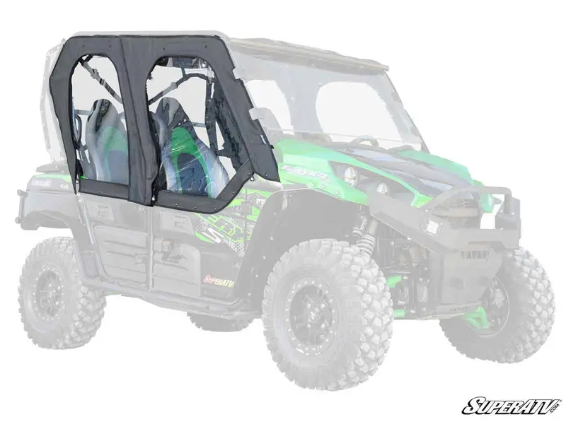Superatv Kawasaki Teryx 4 Primal Soft Cab Enclosure Upper Doors 1