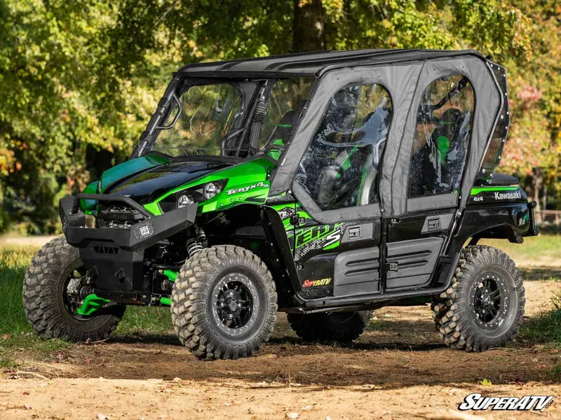 Superatv Kawasaki Teryx 4 Primal Soft Cab Enclosure Upper Doors 2