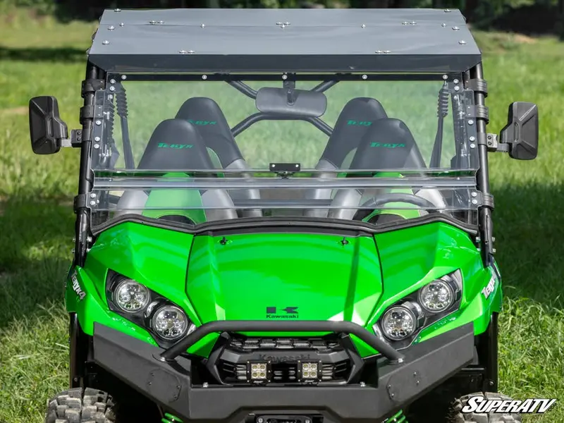 Superatv Kawasaki Teryx S Scratch Resistant Flip Windshield 2