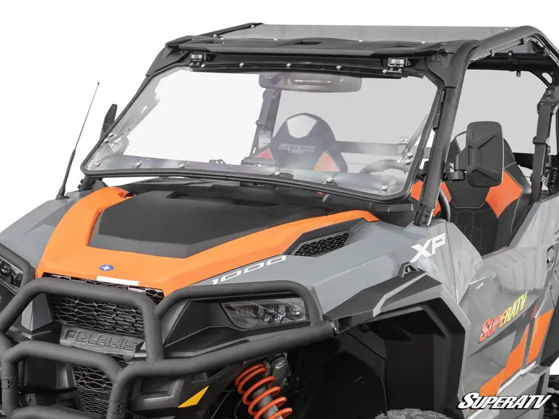 Superatv Polaris General Scratch Resistant Flip Windshield 1