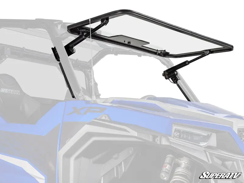 Superatv Polaris General Xp 1000 Maxdrive Power Flip Glass Windshield 1