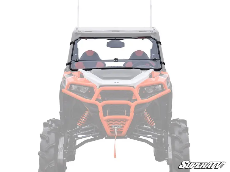 Superatv Polaris General Xp 1000 Scratch Resistant Flip Down Windshield 1