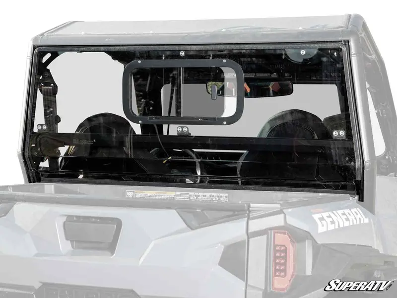 Superatv Polaris General Xp1000 Sliding Rear Windshield 1