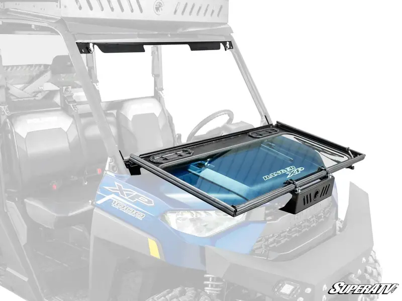 Superatv Polaris Ranger 1000 Flip Down Glass Windshield 1