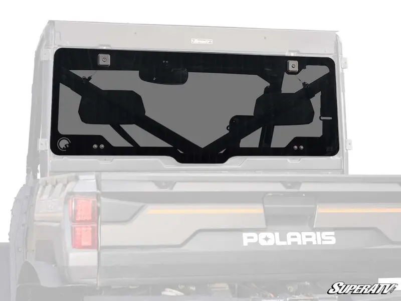Superatv Polaris Ranger 1000 Rear Glass Windshield 1