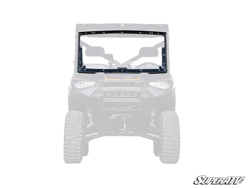 Superatv Polaris Ranger 1000 Scratch Resistant Flip Windshield 1