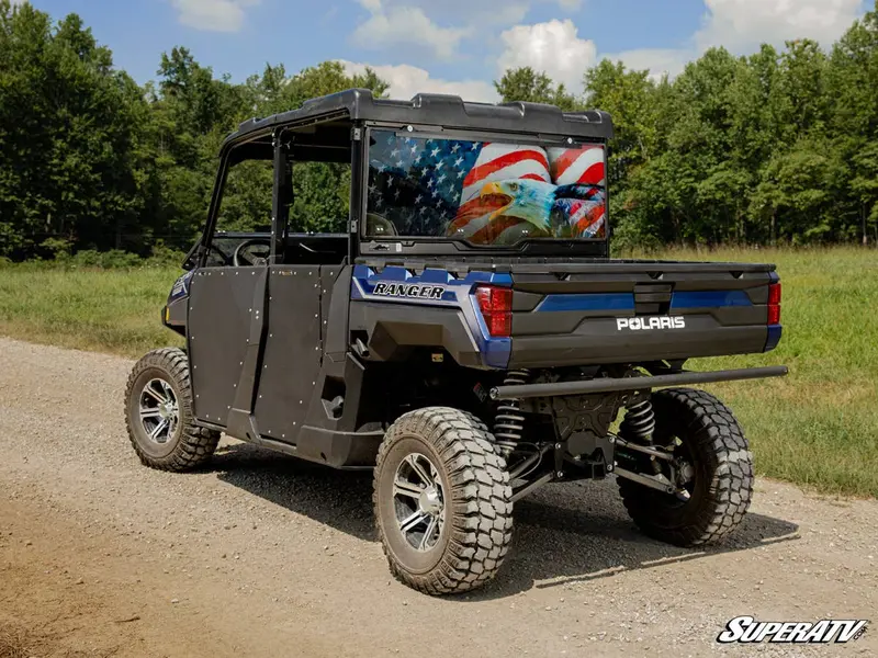 Superatv Polaris Ranger 1000 Scratch-Resistant Rear Windshield 1