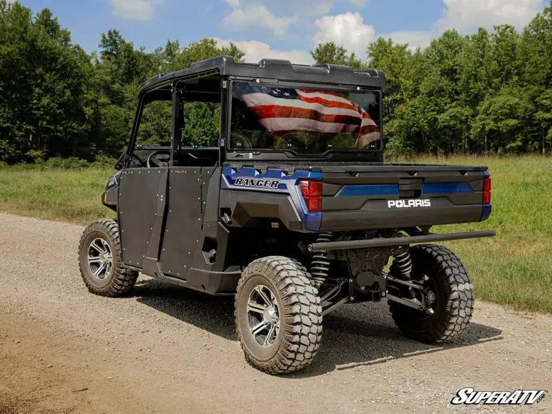 Superatv Polaris Ranger 1000 Scratch-Resistant Rear Windshield 2