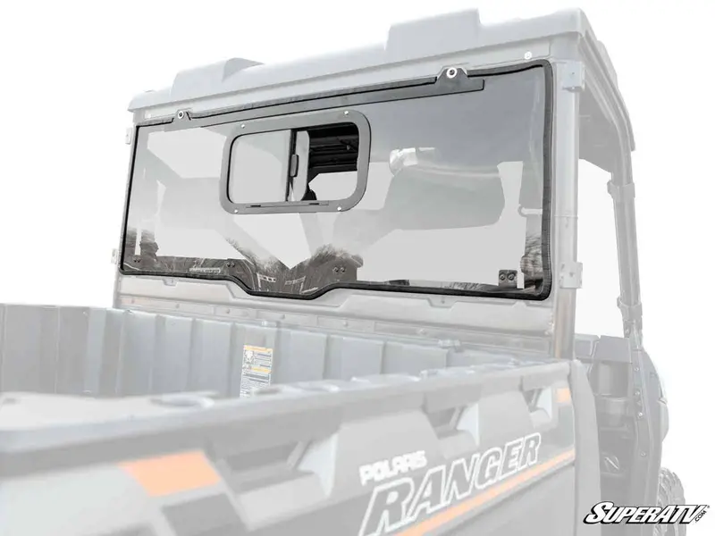 Superatv Polaris Ranger 1000 Sliding Rear Windshield 1
