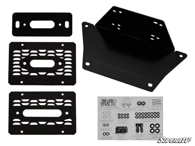 Superatv Polaris Ranger 1000 Winch Mounting Plate 4
