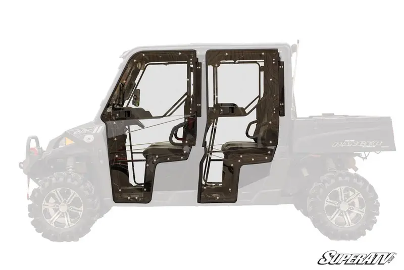 Superatv Polaris Ranger Midsize Cab Enclosure Doors 2