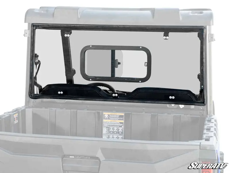 Superatv Polaris Ranger Midsize Rear Sliding Windshield 1