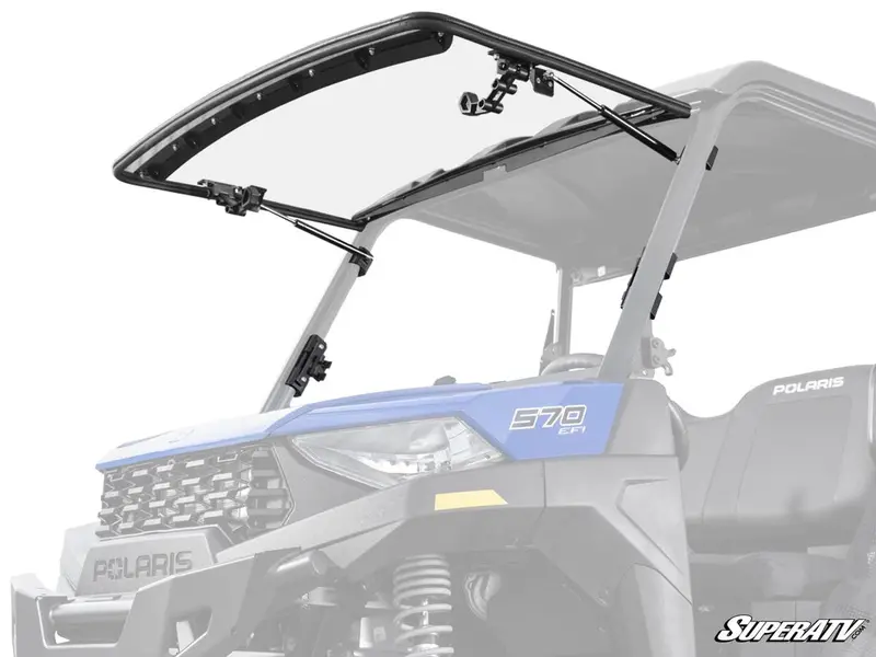 Superatv Polaris Ranger Sp 570 Scratch Resistant Flip Windshield 1