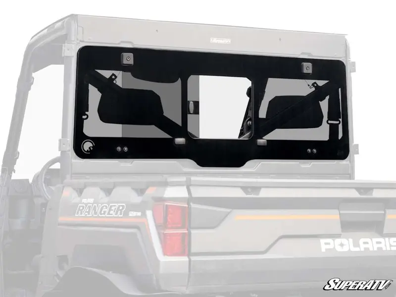 Superatv Polaris Ranger Xp 1000 Glass Sliding Rear Windshield 1