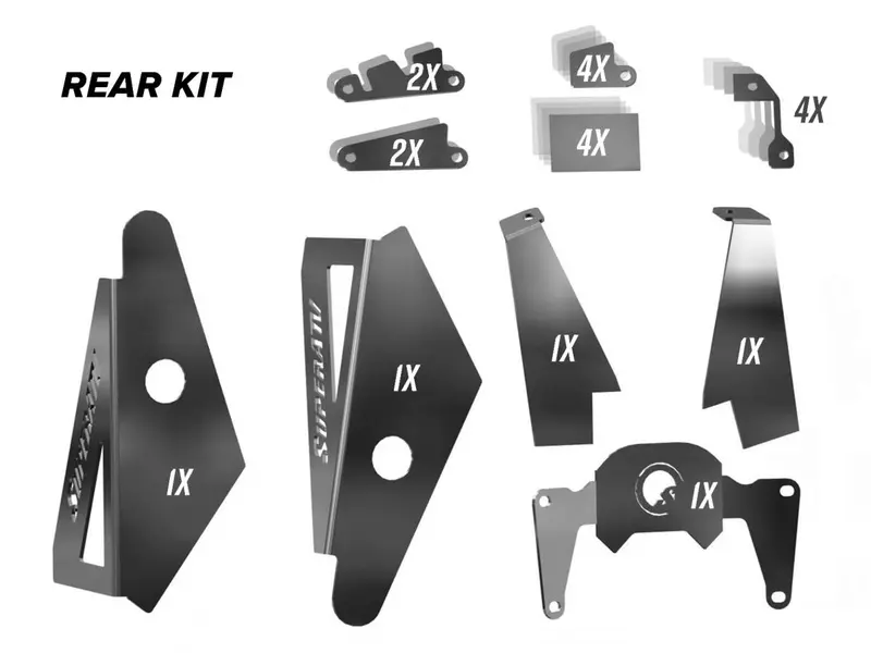 Superatv Polaris Ranger Xp 1000 Weld-In Gusset Kit 2