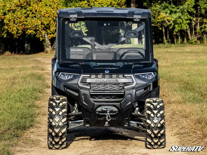 Superatv Polaris Ranger Xp 570 Maxdrive Power Flip Glass Windshield 2