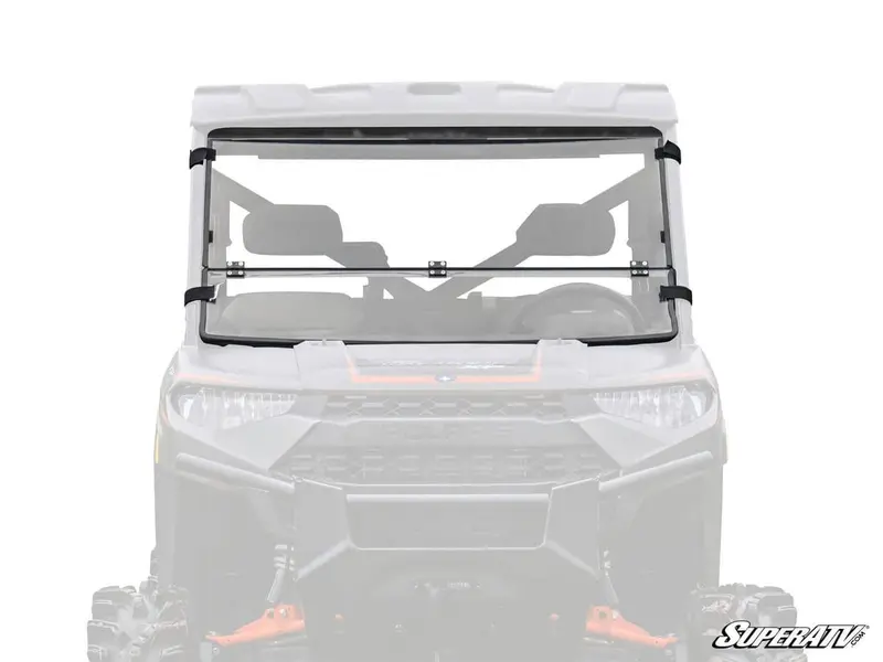 Superatv Polaris Ranger Xp Kinetic Scratch Resistant Flip Down Windshield 1