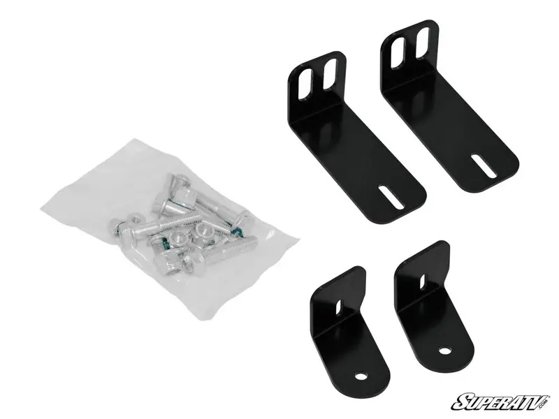 Superatv Polaris Rzr 30” Light Bar Mounting Bracket - Flush To Hood 1