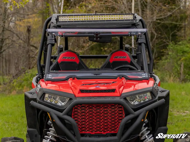 Superatv Polaris Rzr 900 Scratch Resistant Flip Windshield 2