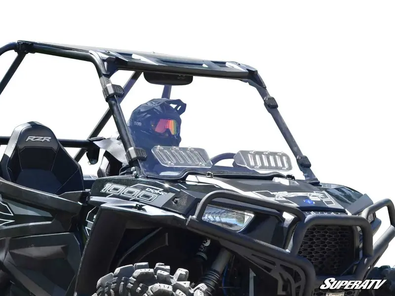 Superatv Polaris Rzr 900 Scratch Resistant Vented Full Windshield 1