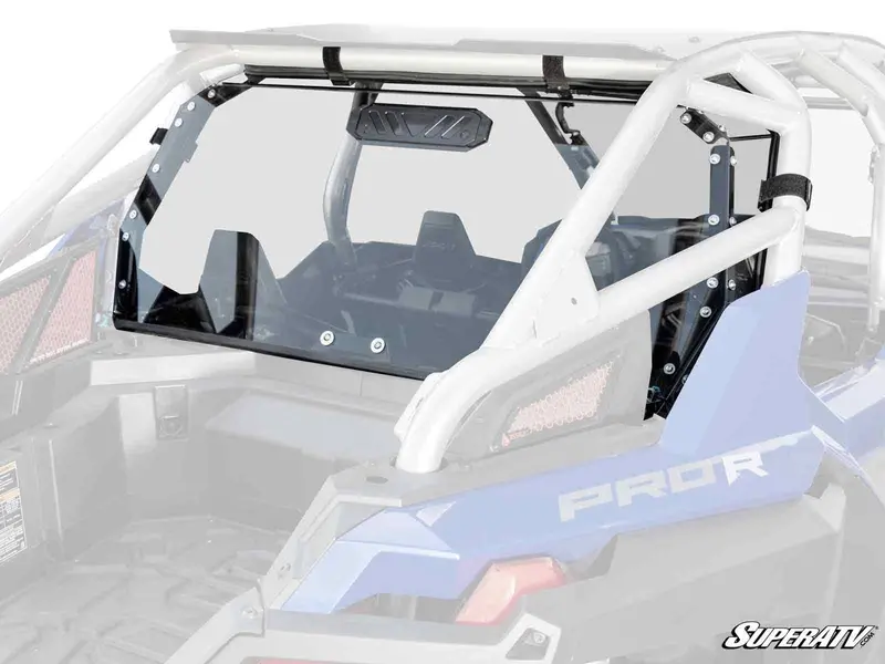 Superatv Polaris Rzr Pro R Rear Vented Windshield 1