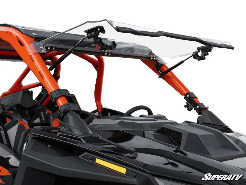 Superatv Polaris Rzr Pro R Scratch-Resistant Flip Windshield 1