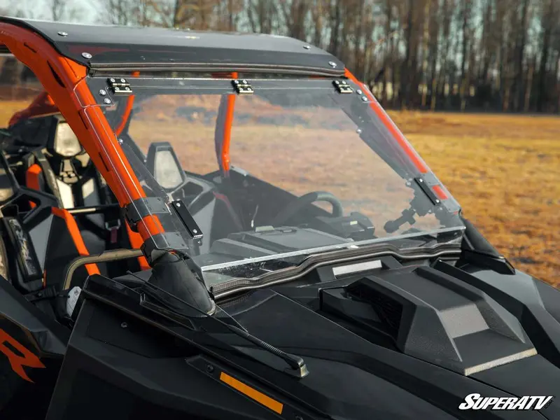 Superatv Polaris Rzr Pro R Scratch-Resistant Flip Windshield 2