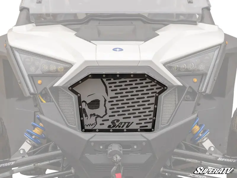 Superatv Polaris Rzr Pro Xp Skull Style Grille Insert 1