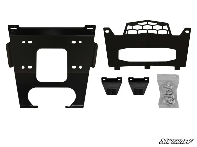 Superatv Polaris Rzr S 1000 Winch Mounting Plate 4