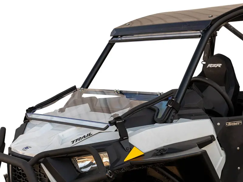Superatv Polaris Rzr Trail 900 Scratch Resistant Flip Down Windshield 1