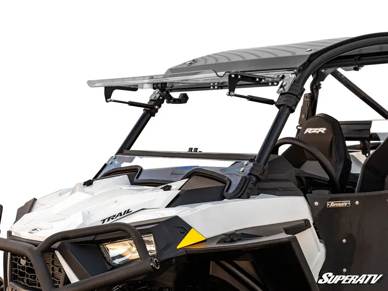 Superatv Polaris Rzr Trail 900 Scratch Resistant Flip Windshield 1
