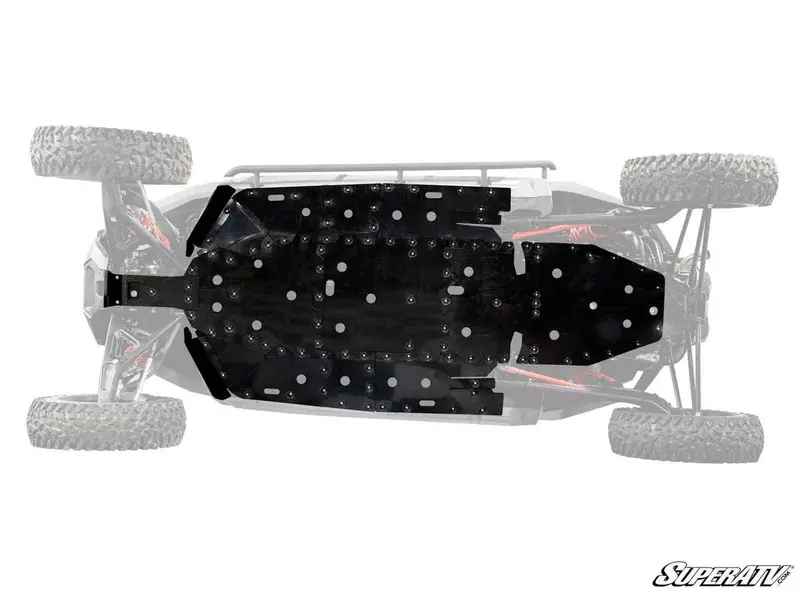 Superatv Polaris Rzr Turbo R 4 Full Skid Plate 1