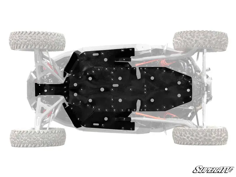 Superatv Polaris Rzr Turbo R Full Skid Plate 1