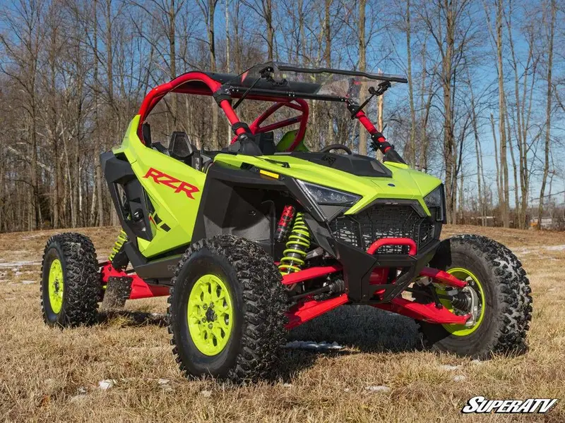 Superatv Polaris Rzr Turbo R Scratch Resistant Flip Windshield 2