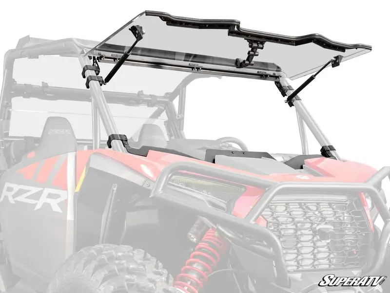 Superatv Polaris Rzr Xp Scratch-Resistant Flip Windshield 1