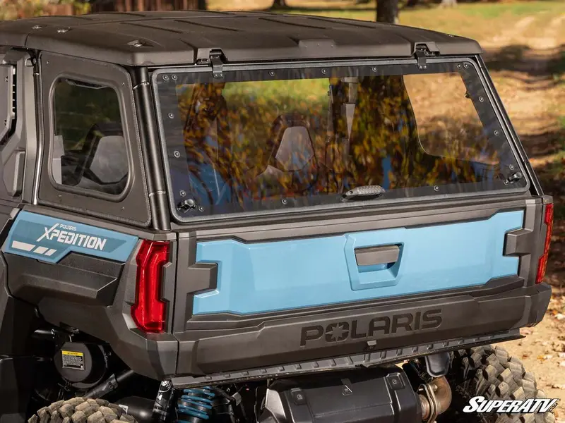 Superatv Polaris Xpedition Adv Rear Flip Windshield 1