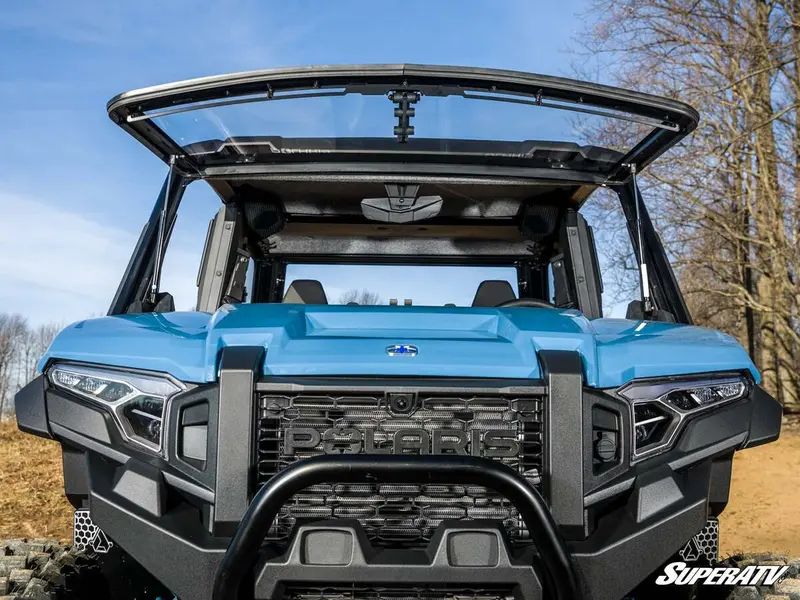 Superatv Polaris Xpedition Scratch-Resistant Flip Windshield 2