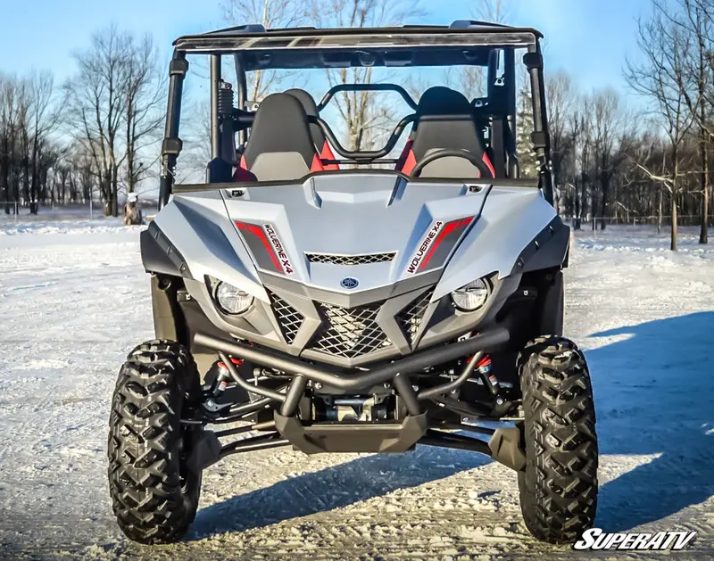 Superatv Yamaha Wolverine X4 850 Scratch-Resistant Full Windshield 2