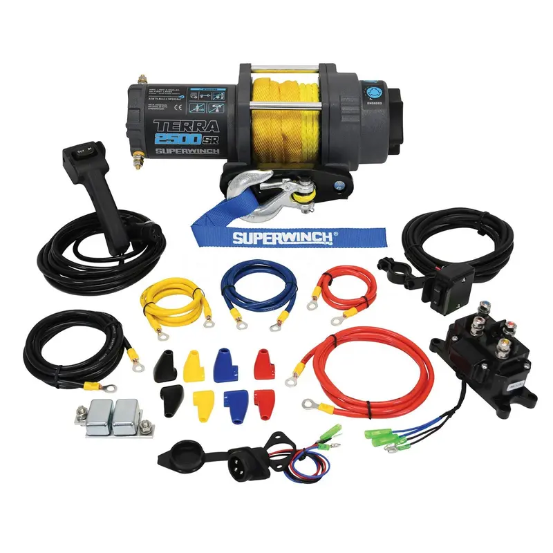 Superwinch 2500 Lbs 12V Dc 3/16In X 40Ft Synthetic Rope Terra 2500Sr Winch - Gray Wrinkle 2