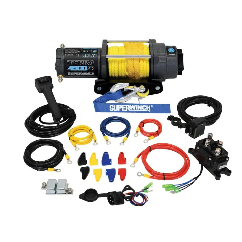 Superwinch 4500 Lbs 12V Dc 1/4In X 50Ft Synthetic Rope Terra 4500Sr Winch - Gray Wrinkle 2